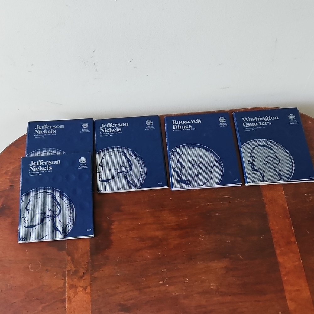 Unused Whitman Coin Folders Books Lot Of 5